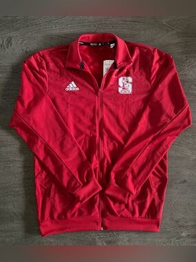 adidas Red NC State Athletic Track Jacket
